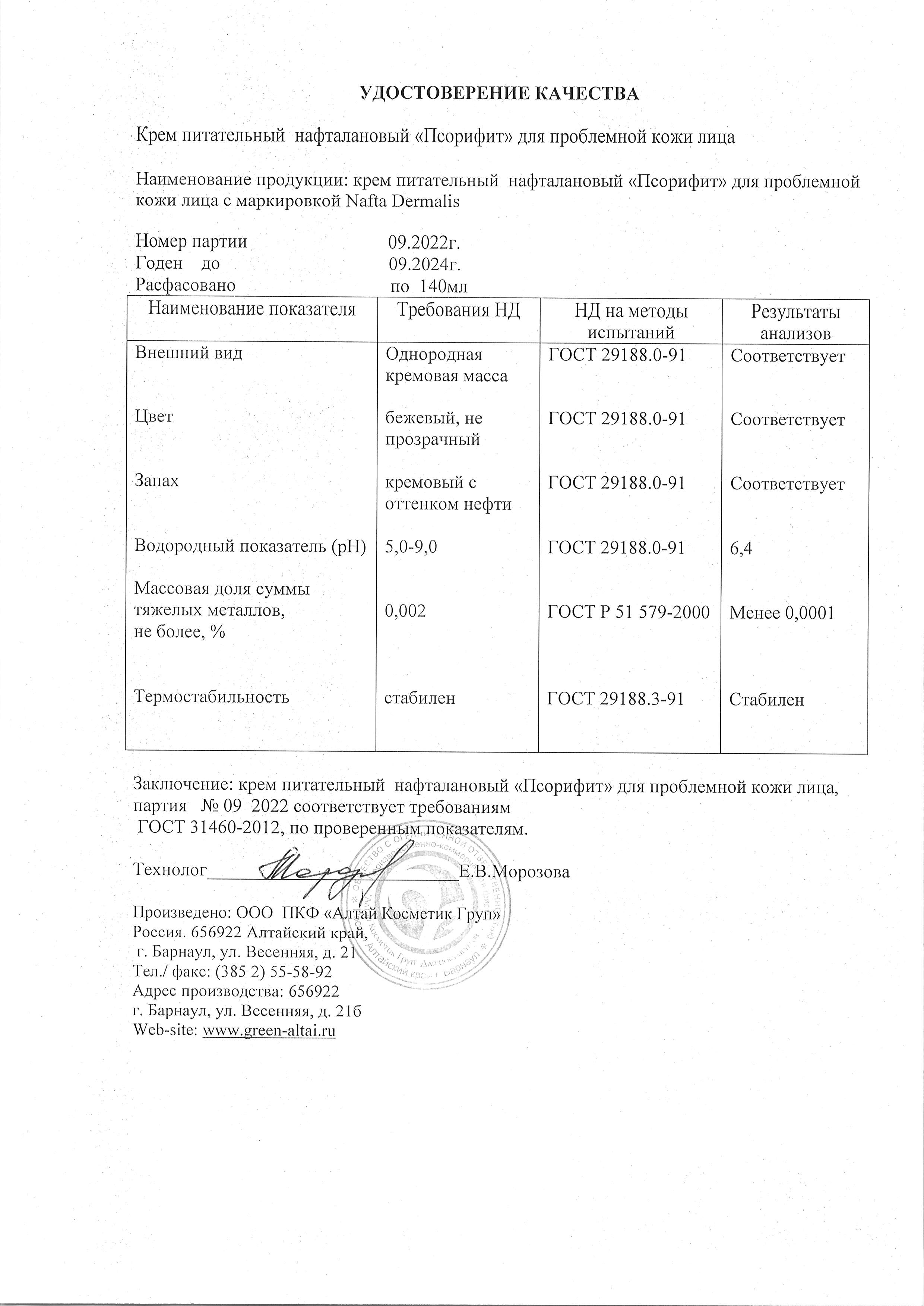 Паспорт №092022